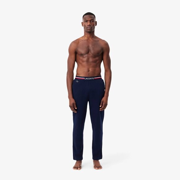 Lacoste Men's Multicolor Waist Navy Pajama Pants - Picture 1 of 10